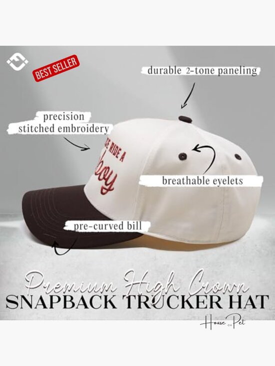 Vintage Canvas Snapback Hat - Adjustable Two Tone Cap Unisex display picture 2